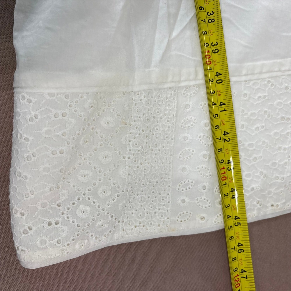 White House Black Market Dress Womens 4 White Halter Eyelet Lace Fit‎ Flare NEW - Picture 9 of 13